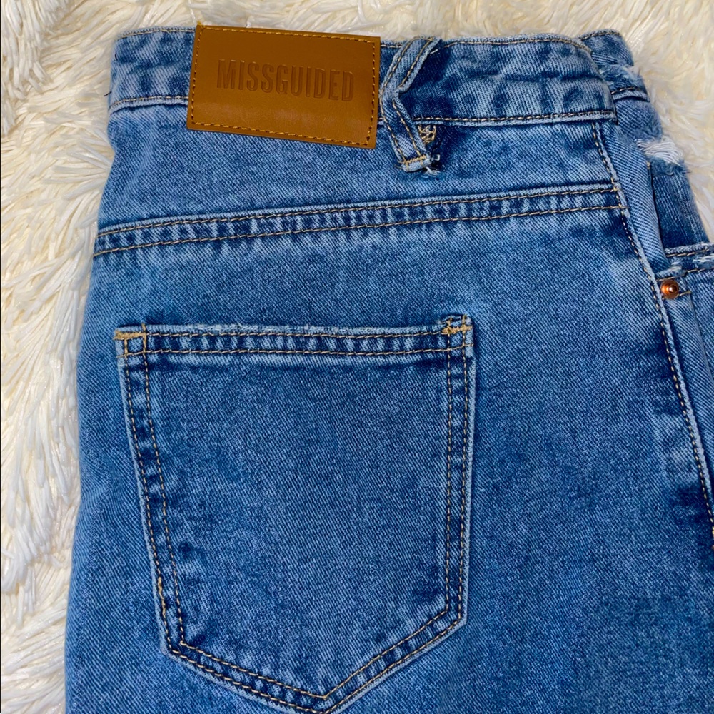 Missguided Blue Flare Jeans/Ripped Jeans/Size M/High waisted